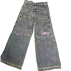 Vtg 90s JNCO Sparkle Wide Leg Retro Jeans Girls Size 10 USA Streetwear Skater